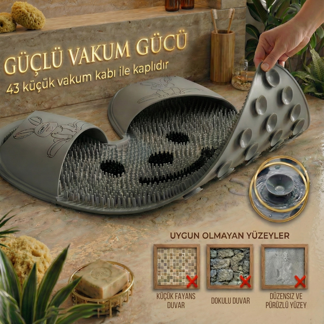 Aqua Rabbit Ayak Yıkama ve Masaj Matı Nano Mikro Doku